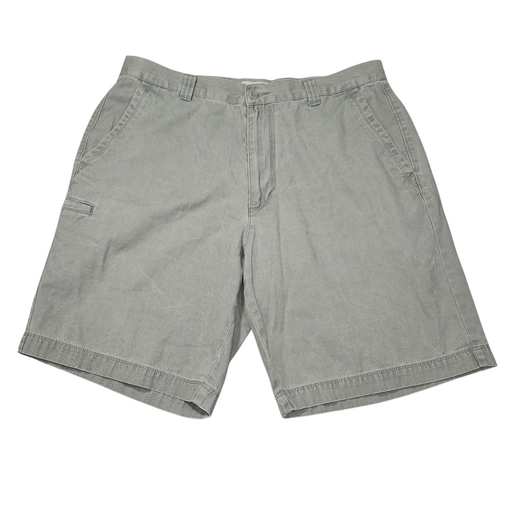 Dockers Relaxed Fit Flat Front Chino Shorts Grey W36